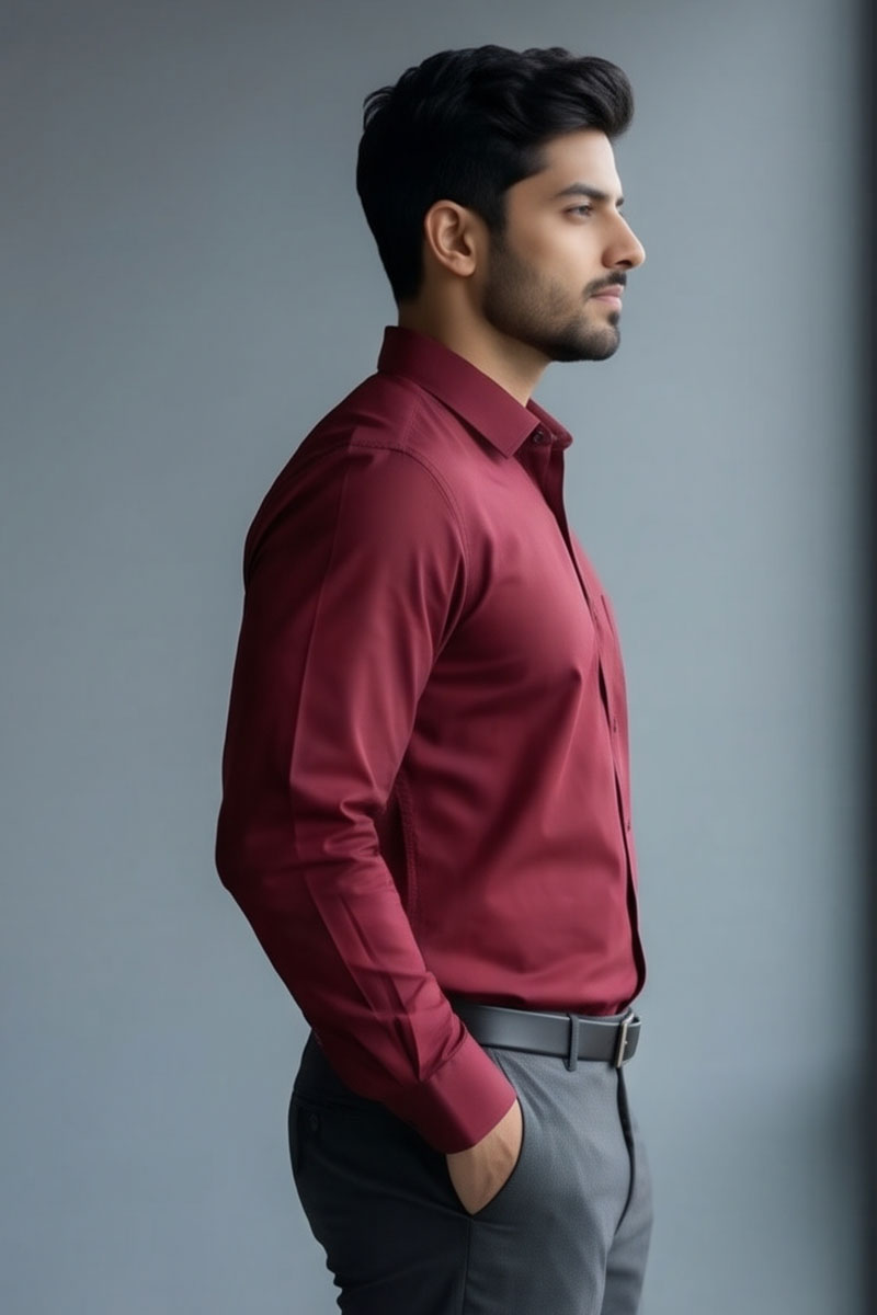 Classic Dark Pink Shirt - 6