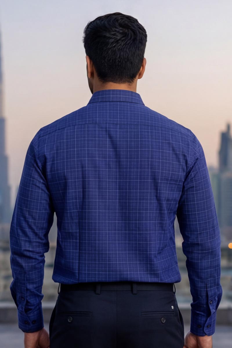Metro Check Formal Shirt – Blue - 6