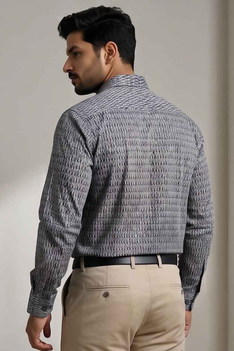 Men's Classic Navy Blue Shirt - 6