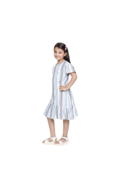 Spyby Girls Multicolor Strip Dress - 2