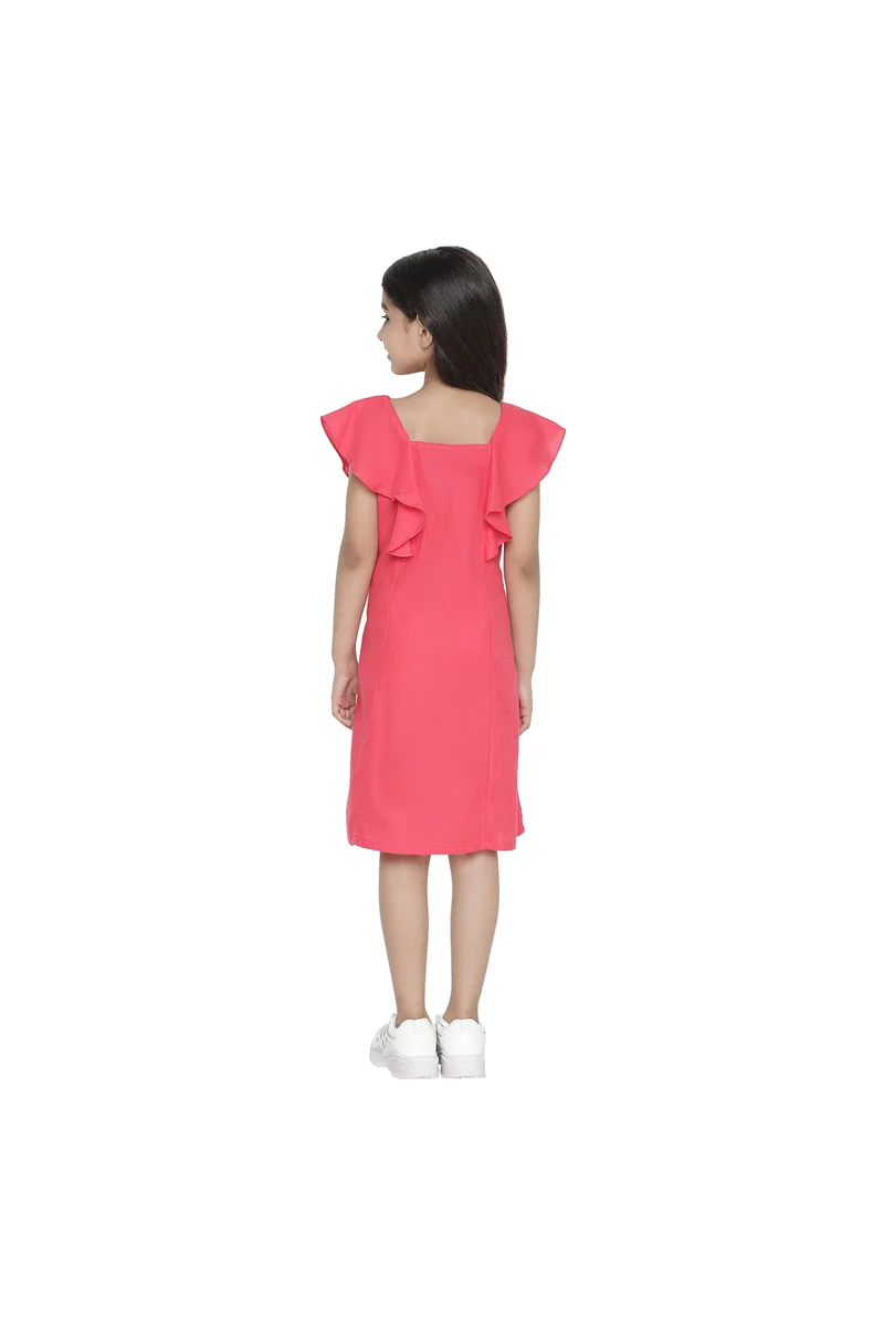 Spyby Girls Red Color Dress - 2