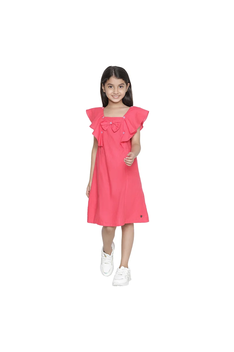 Spyby Girls Red Color Dress - 3