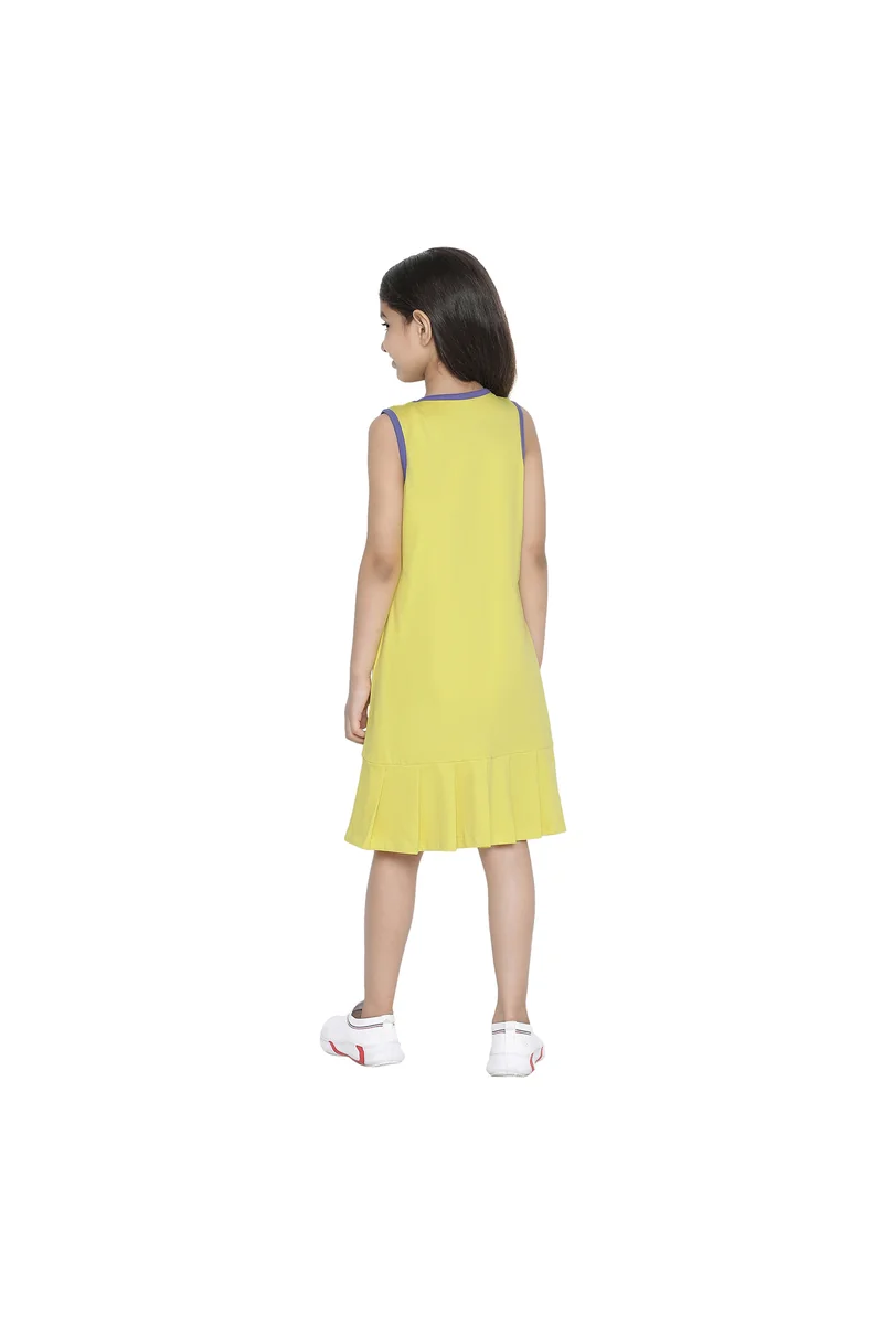 Spyby Girls Yellow Color Dress - 4