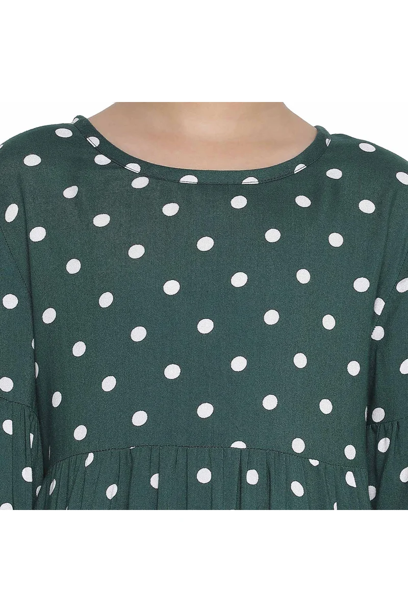 Spyby Girls Green Color Top - 2