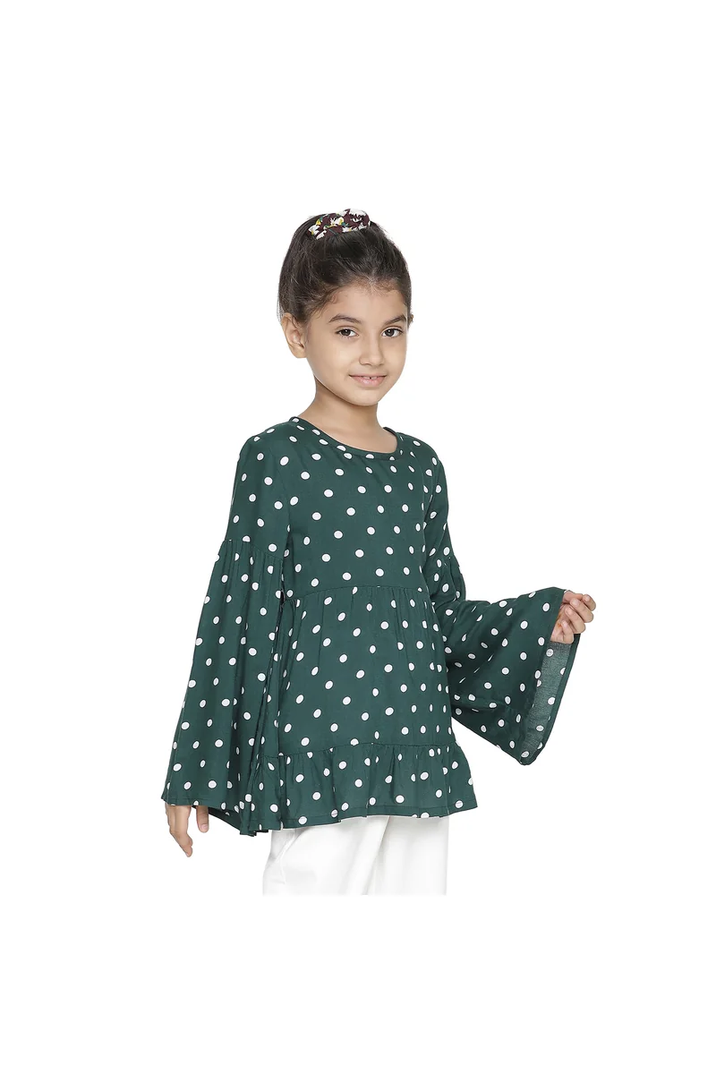 Spyby Girls Green Color Top - 5
