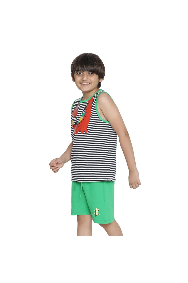 Spyby Boys Orange Color Clothing Set - 2