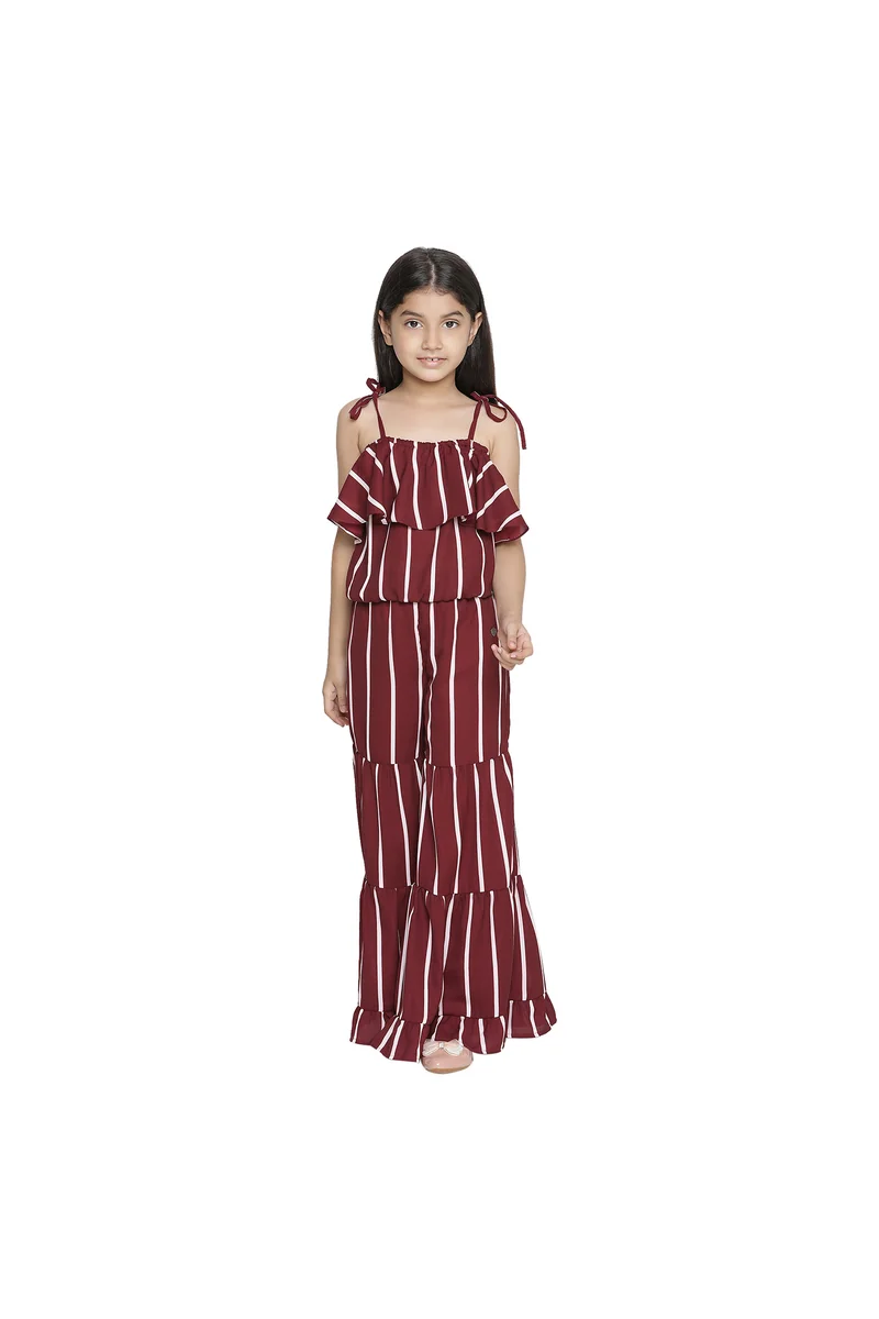 Spyby Girls Red Stripe Clothing Set