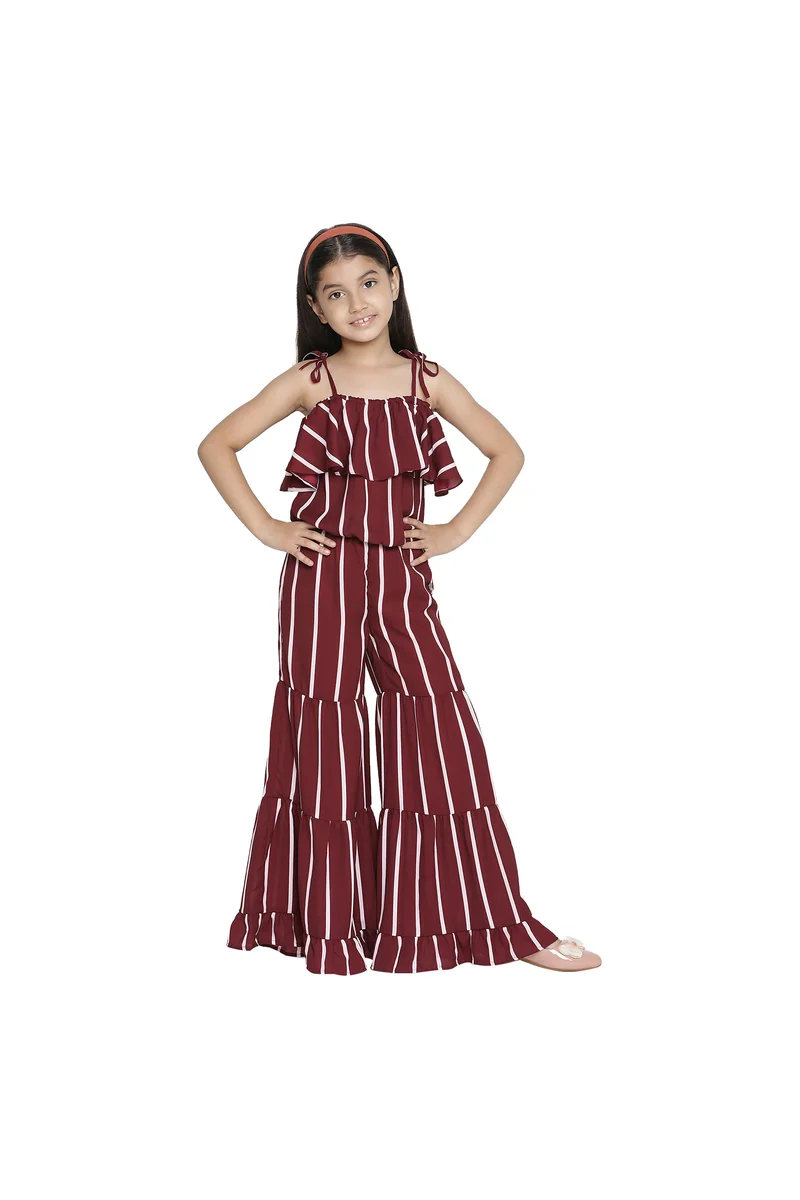 Spyby Girls Red Stripe Clothing Set - 4