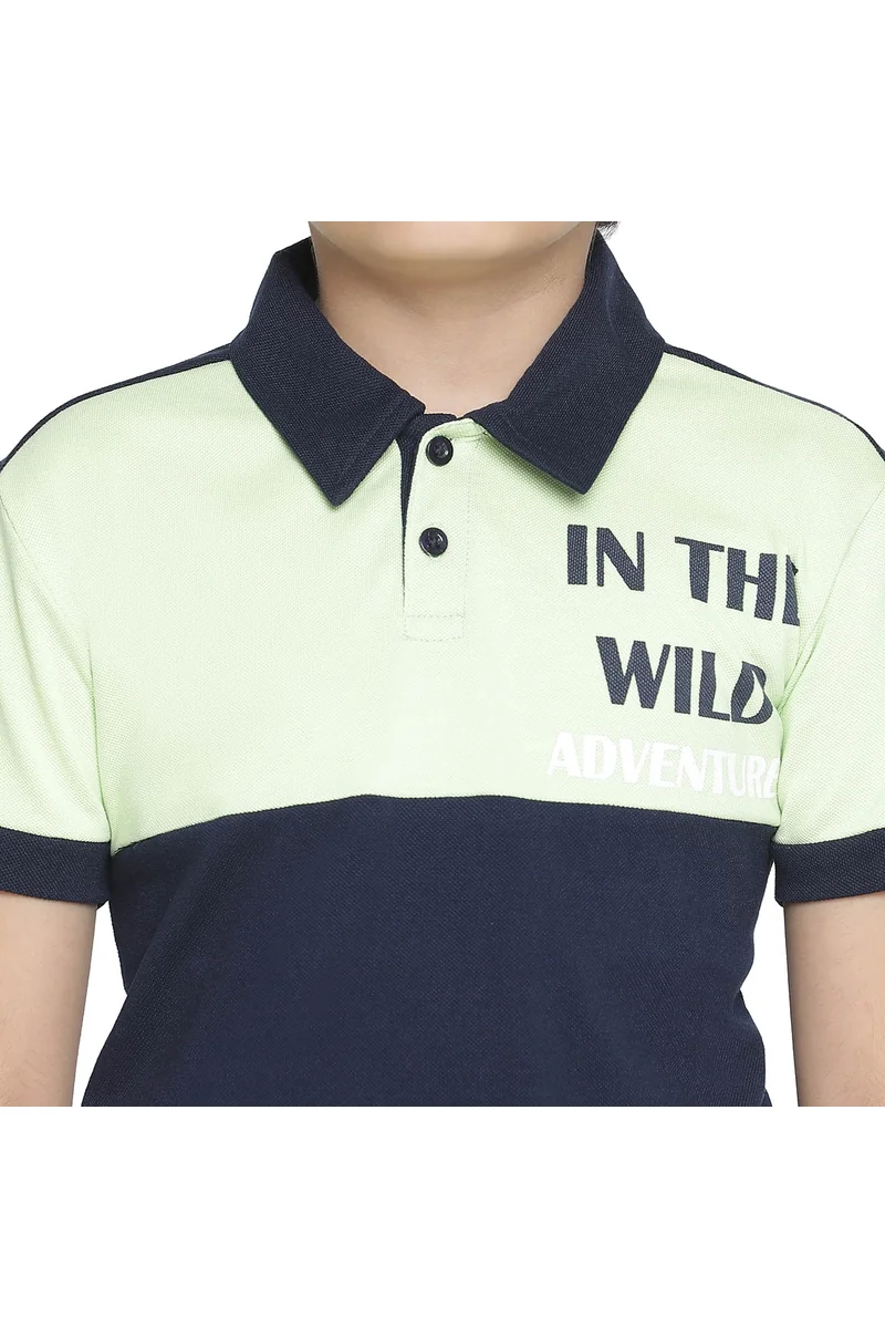 Spyby Boys Olive & Navy Color T-Shirt - 5