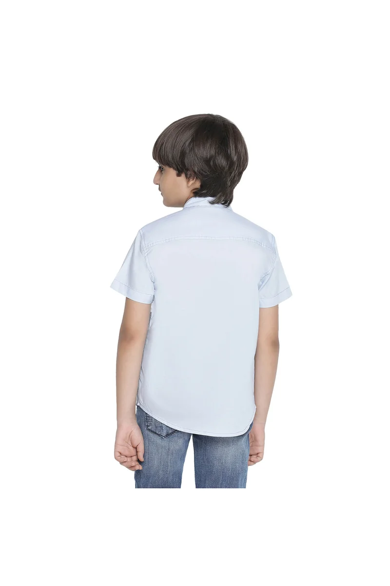 Spyby Boys White & Grey Color Shirt - 3