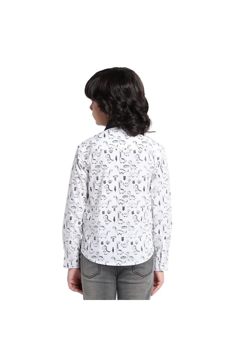 Spyby Boys White & Black Color Shirt - 4