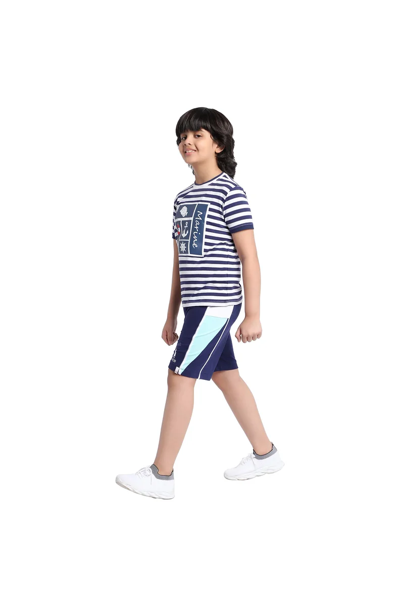 Spyby Boys Navy Blue Color Clothing Set - 2