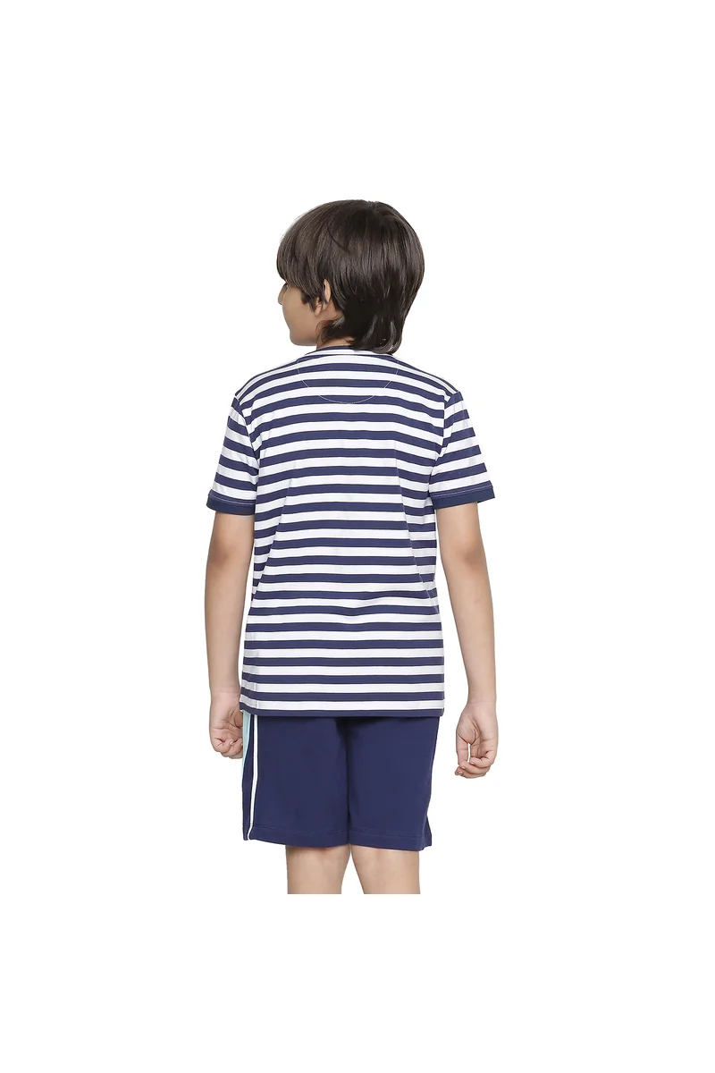 Spyby Boys Navy Blue Color Clothing Set - 3
