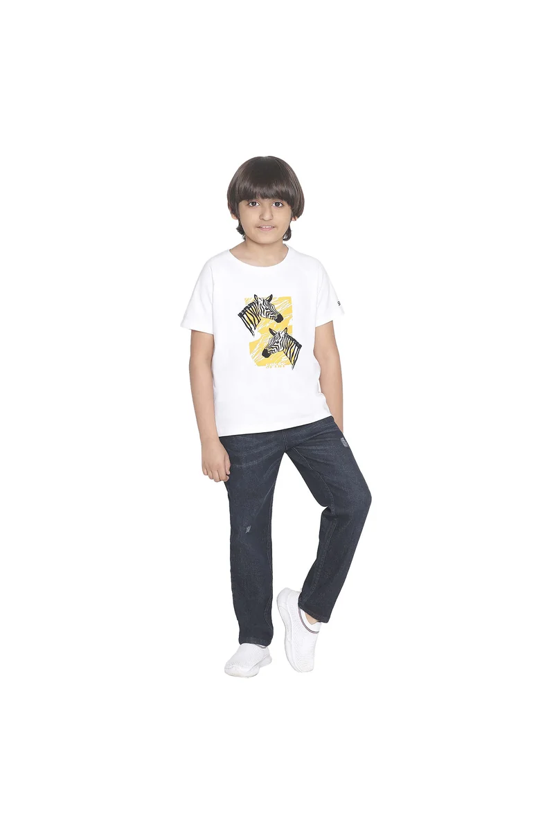 Spyby Boys White Color T-Shirt - 4