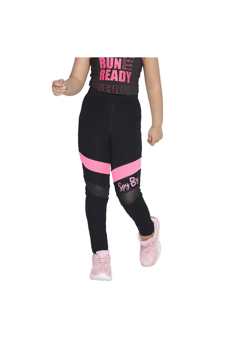 Spyby Girls Black Color Legging