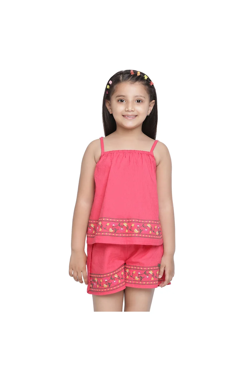 Spyby Girls Pink Color Clothing Set