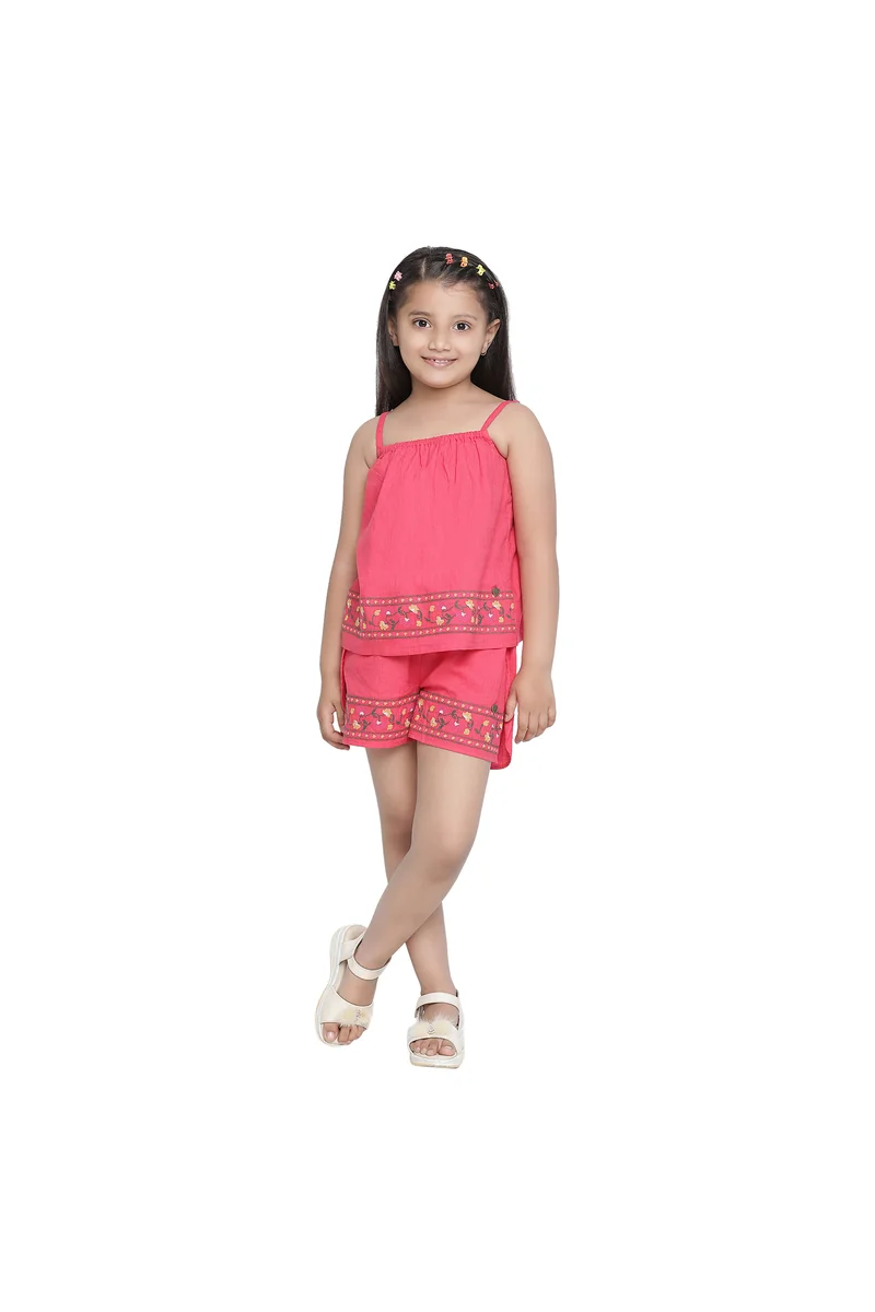 Spyby Girls Pink Color Clothing Set - 2