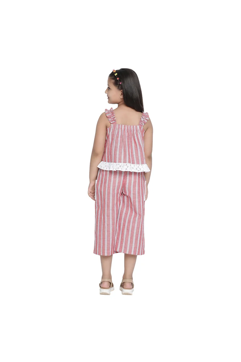 Spyby Girls Red & White Color Clothing Set - 4