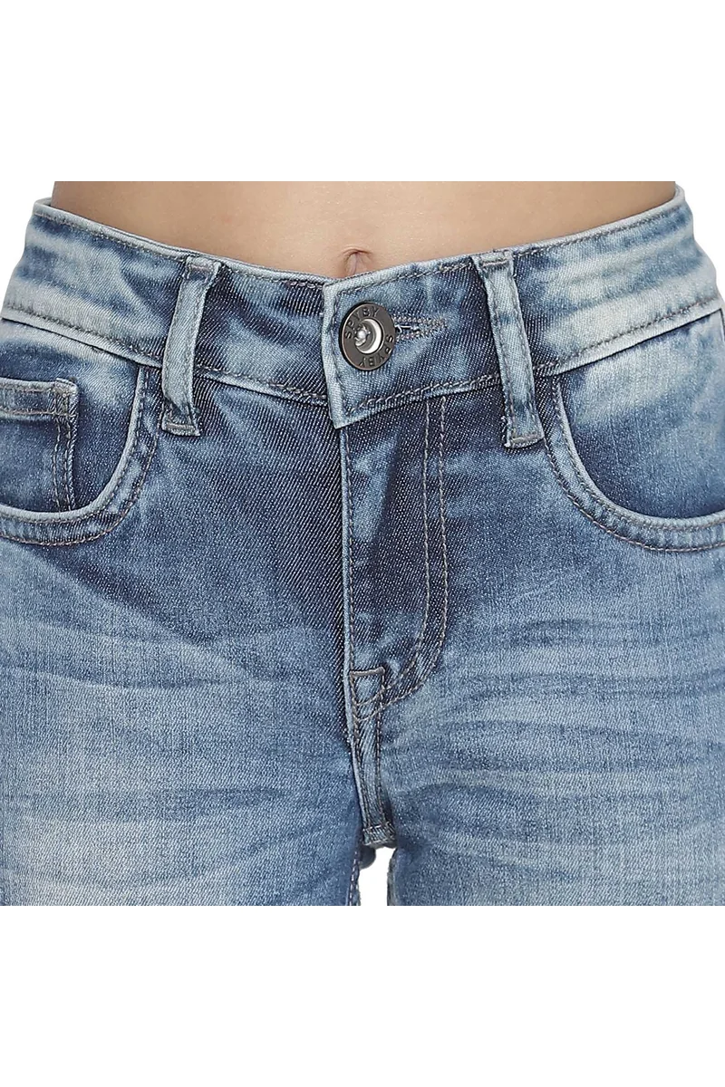 Spyby Girls Sky Blue Color Jeans