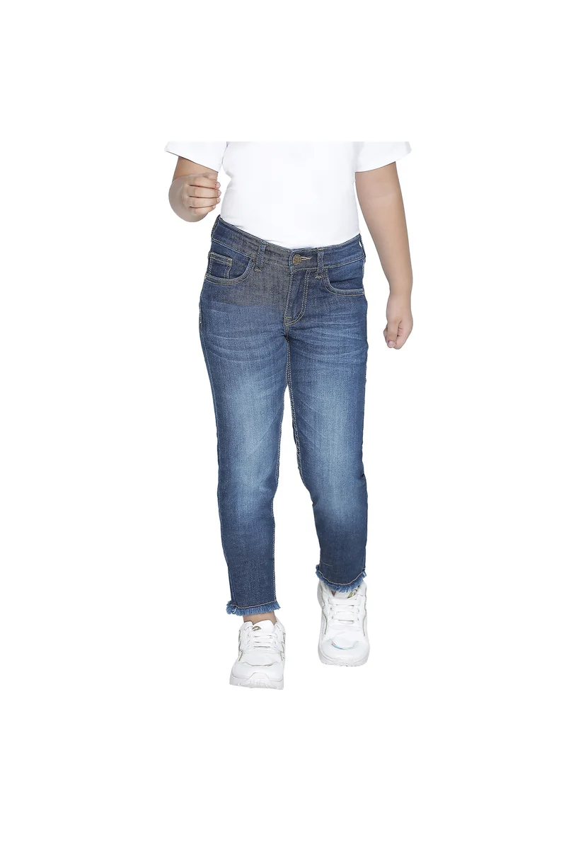 Spyby Girls Sky Blue Color Jeans - 2