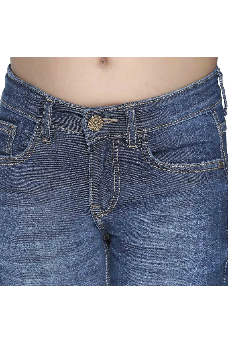 Spyby Girls Sky Blue Color Jeans - 4