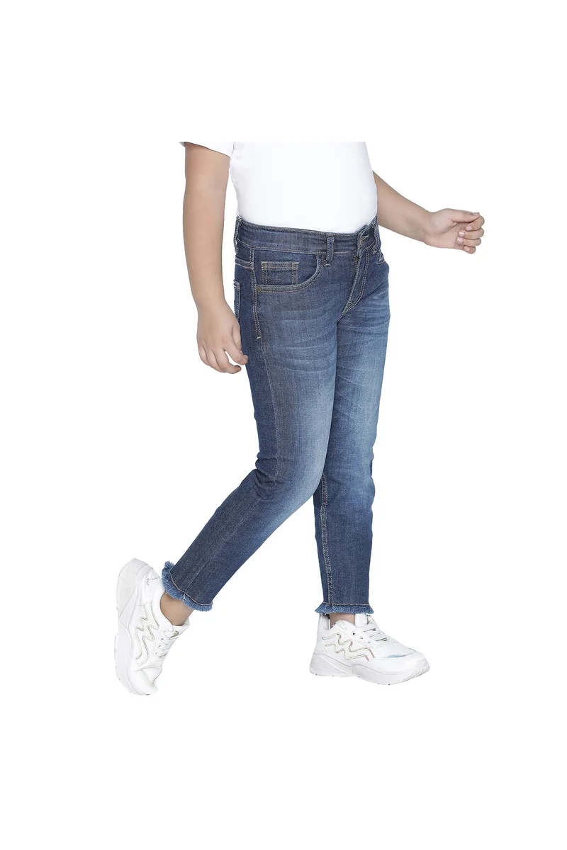 Spyby Girls Sky Blue Color Jeans - 6