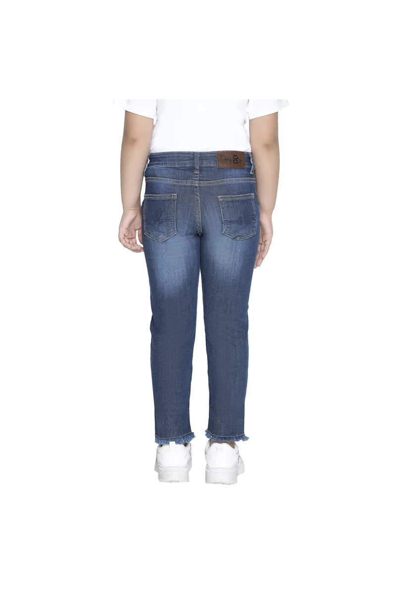 Spyby Girls Sky Blue Color Jeans - 7