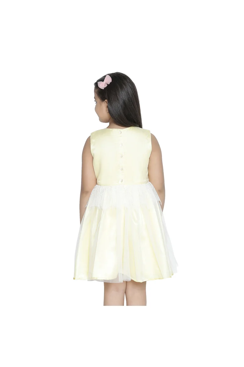 Spyby Girls Yellow Color Dress - 3