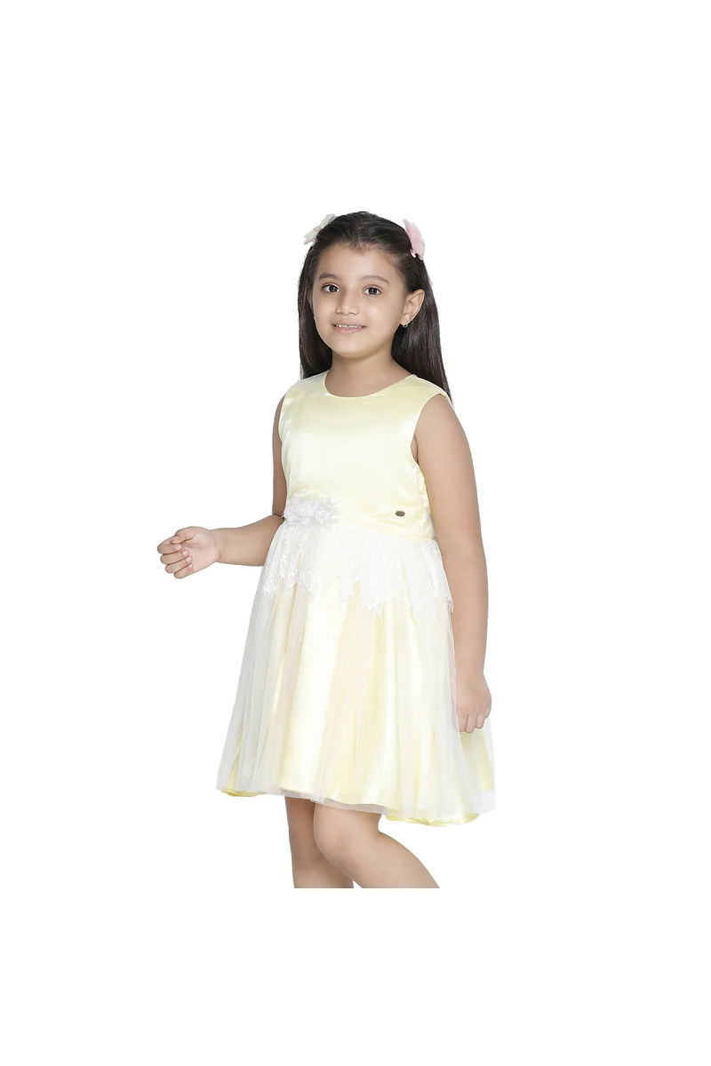 Spyby Girls Yellow Color Dress - 5