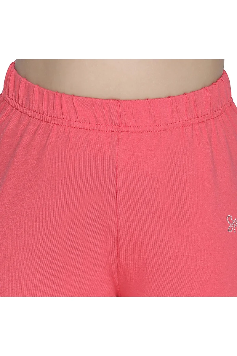 Spyby Girls Orange Color Legging - 6