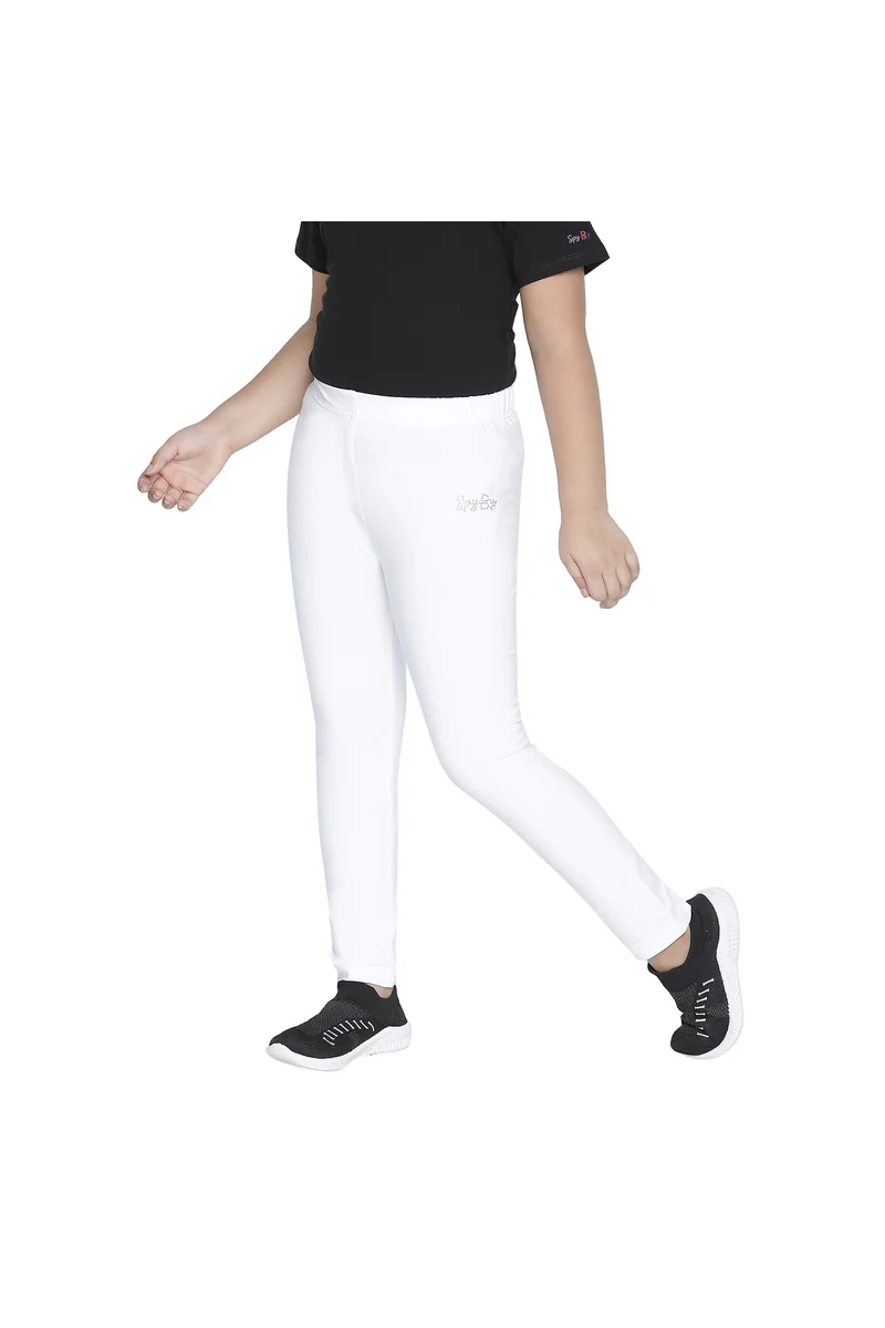 Spyby Girls White Color Legging - 2