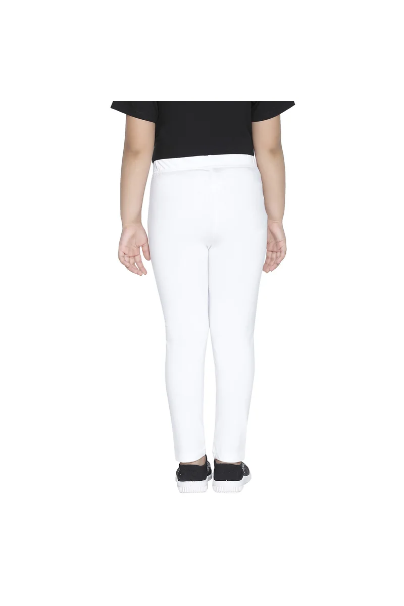 Spyby Girls White Color Legging - 4
