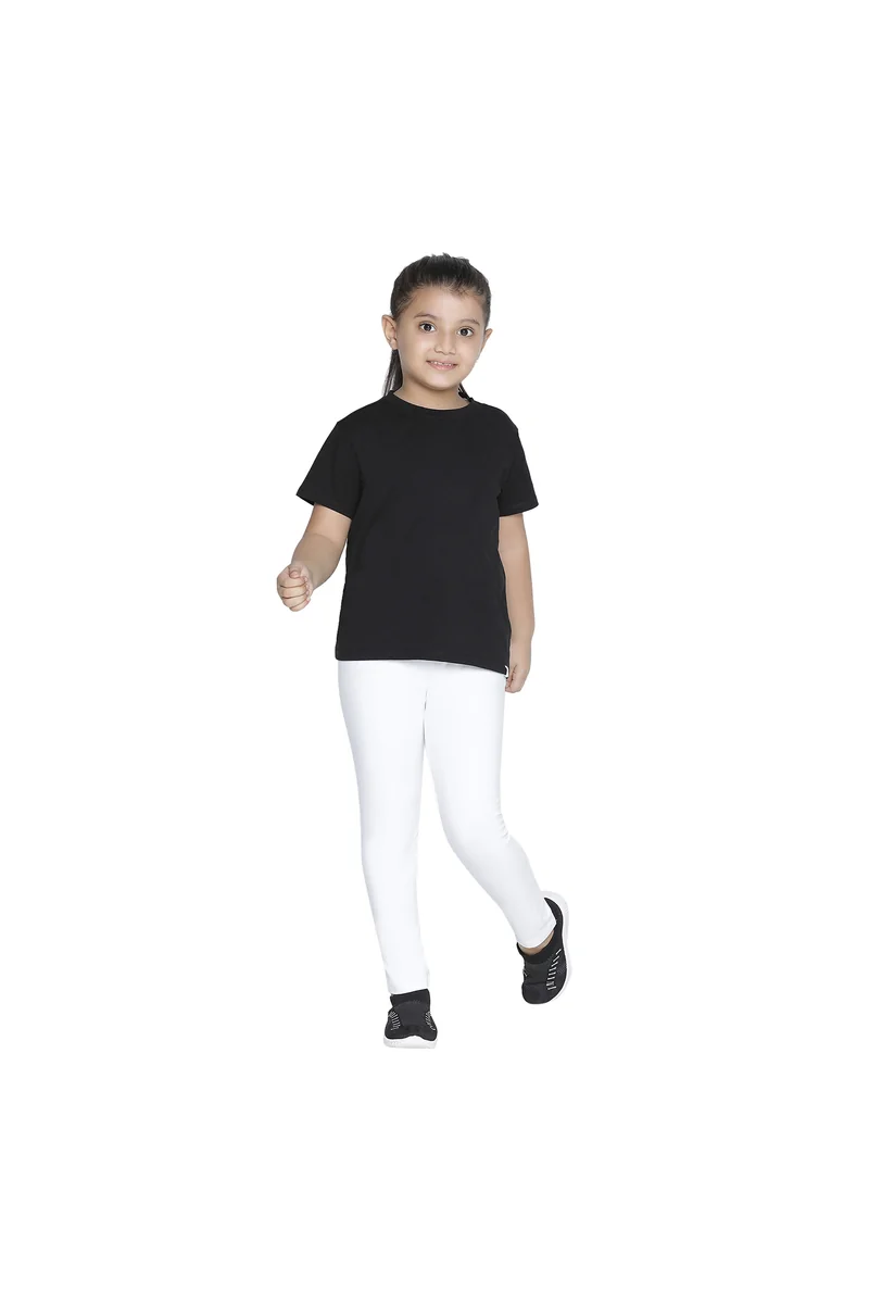 Spyby Girls White Color Legging - 5