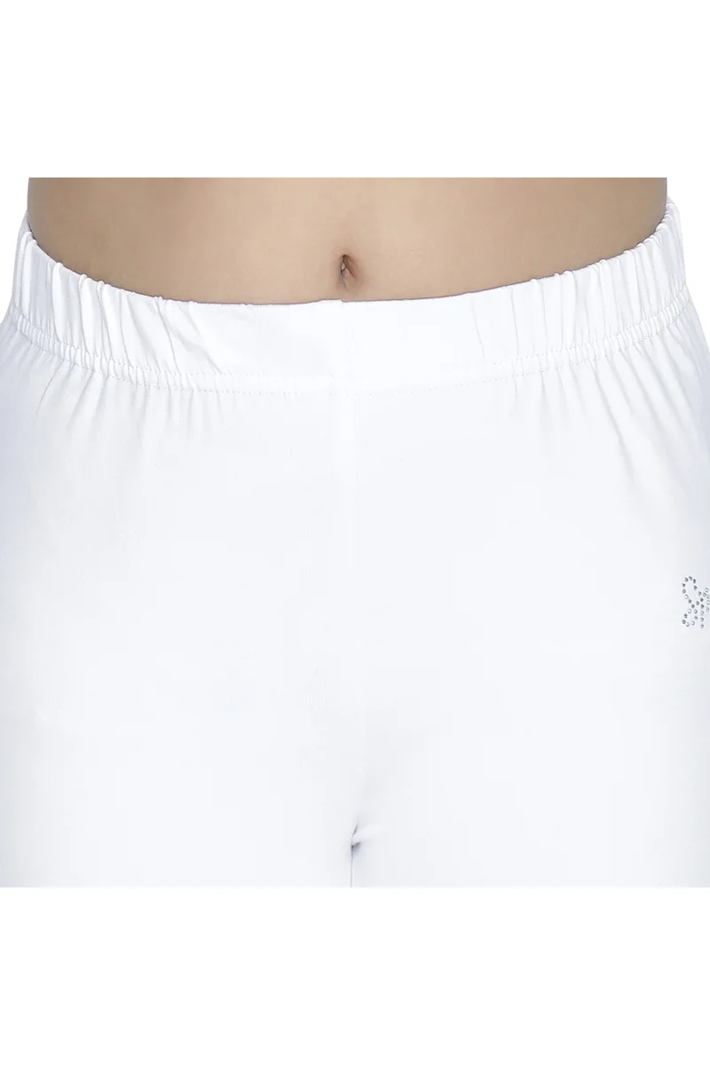 Spyby Girls White Color Legging - 6