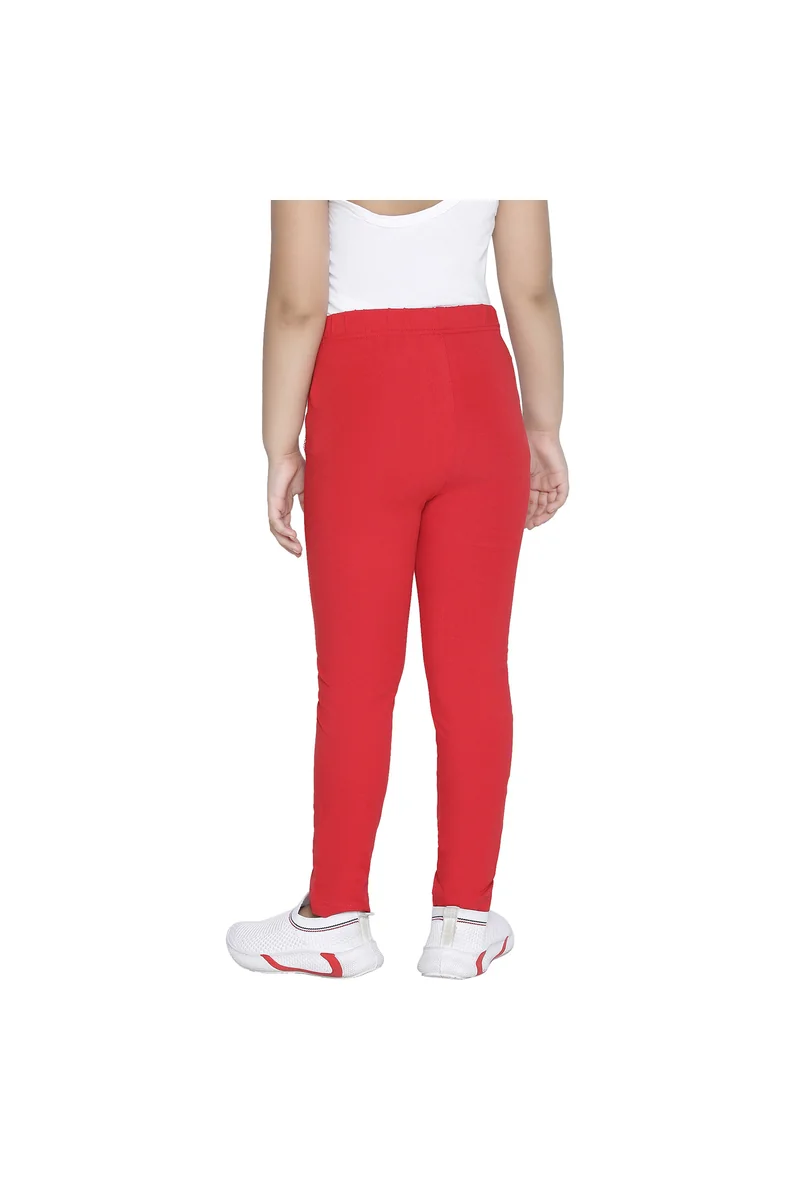 Spyby Girls Red Color Legging - 4