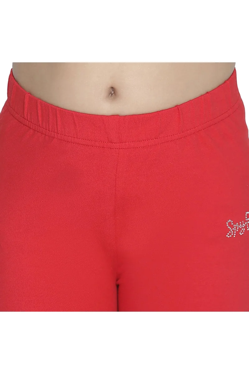 Spyby Girls Red Color Legging - 6
