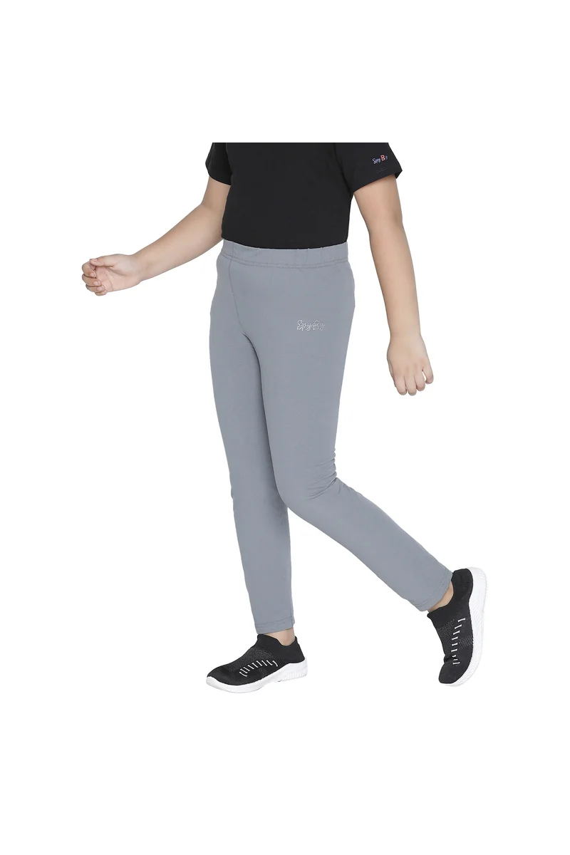 Spyby Girls Grey Color Legging - 2