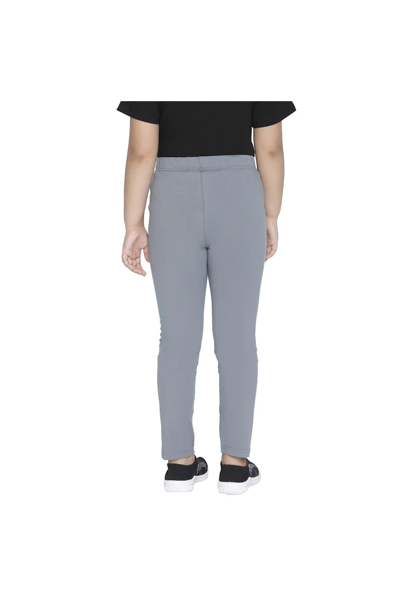 Spyby Girls Grey Color Legging - 4
