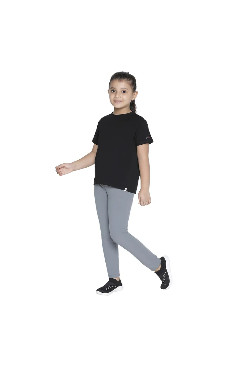Spyby Girls Grey Color Legging - 5