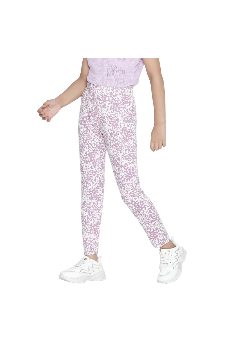 Spyby Girls Purple Color Legging - 2