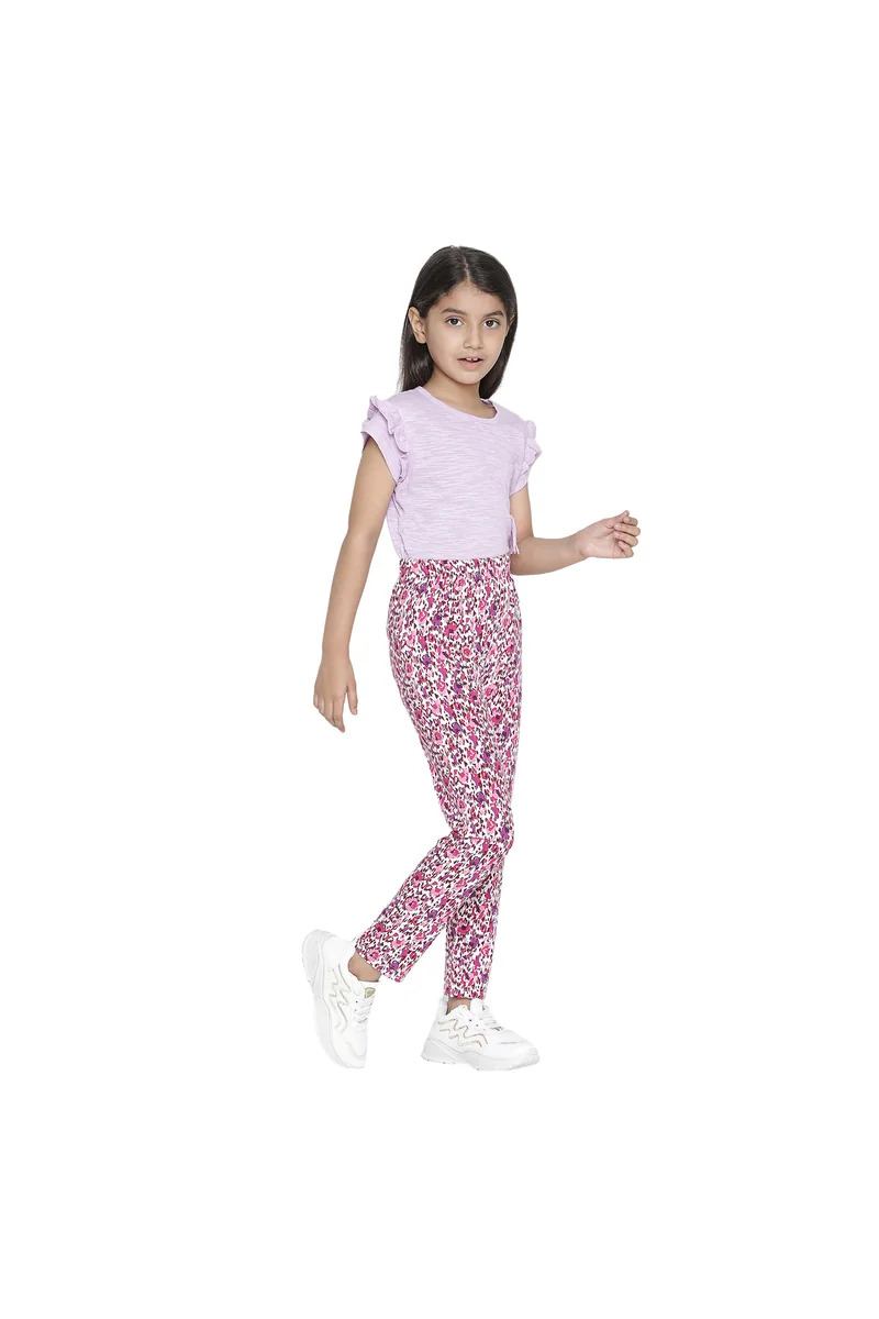 Spyby Girls Dark Pink Color Legging - 4