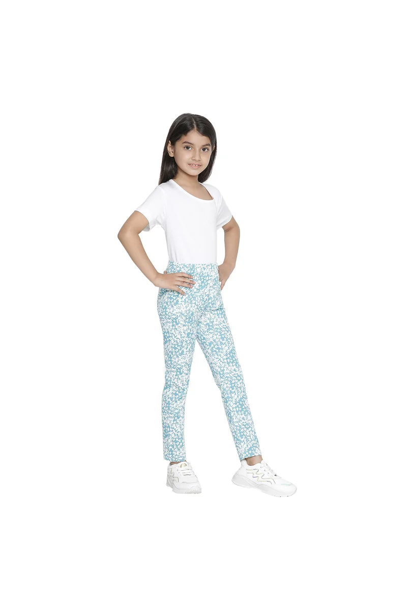 Spyby Girls Sky Blue Color Legging - 4