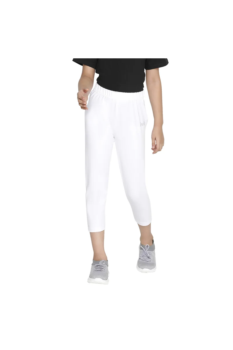 Spyby Girls White Color Legging