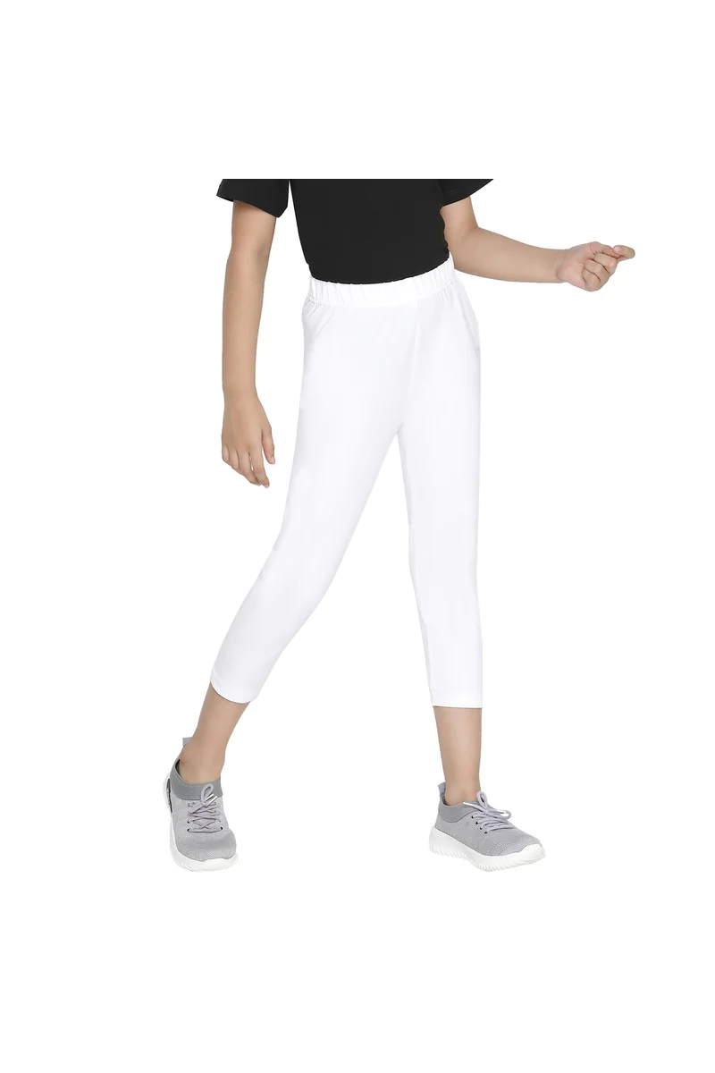 Spyby Girls White Color Legging - 2