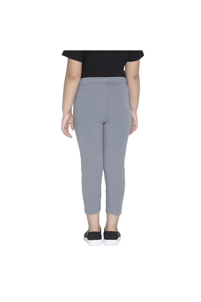 Spyby Girls Grey Color Legging - 4