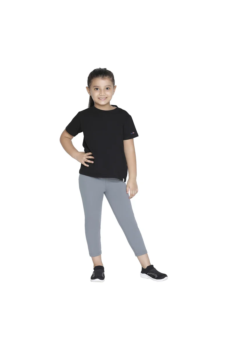 Spyby Girls Grey Color Legging - 5