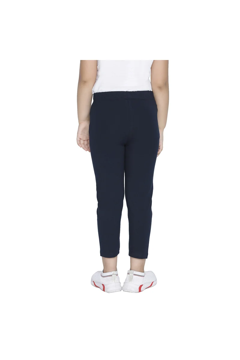 Spyby Girls Navy Blue Color Legging - 4
