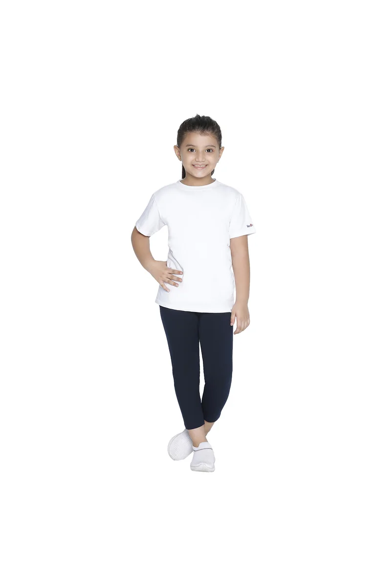 Spyby Girls Navy Blue Color Legging - 5