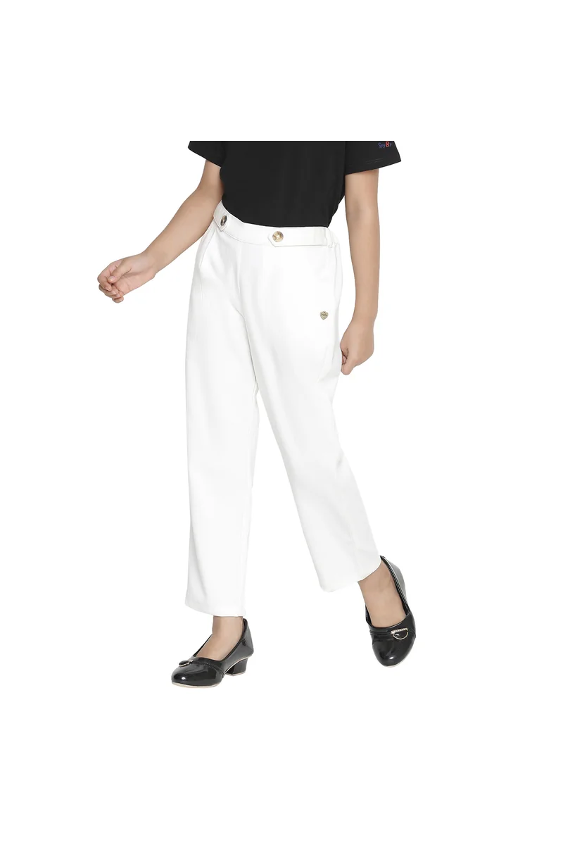Spyby Girls White Trouser - 5