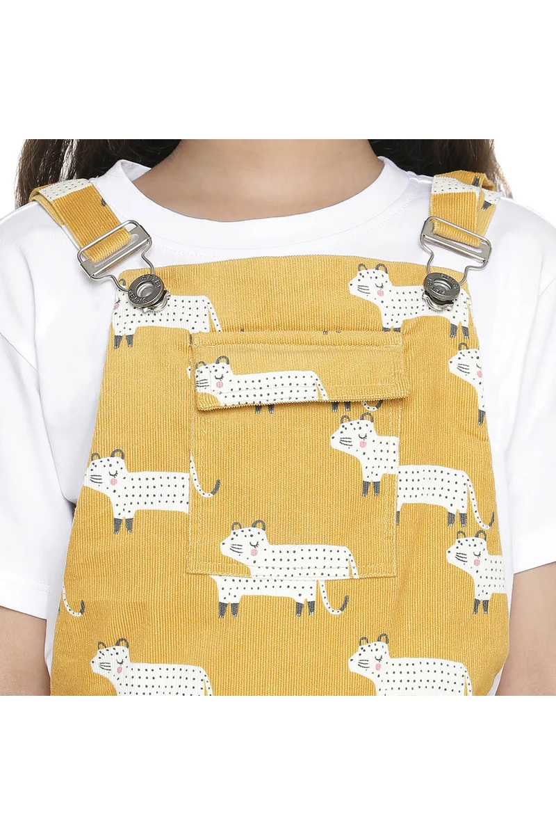 Spyby Girls Mustard Color Jumpsuit - 5